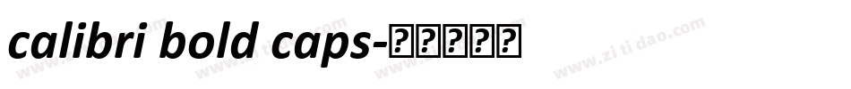 calibri bold caps字体转换